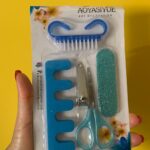Kit Manicure Escova para Pés , Separador de Dedo , Lixa , Tesoura e Cortador de Unha